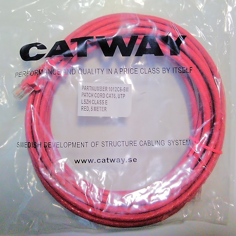 Propojovací kabel UTP Cat 6, 5 metrů, červený » Kabely » PC-IN Plzeň