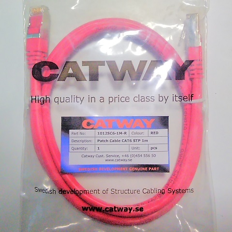 Propojovací kabel STP Cat 6E, 1 metr, červený » Kabely » PC-IN Plzeň