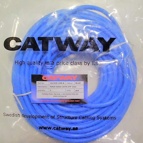 Propojovací kabel UTP Cat 6, 15 metrů, modrý » Kabely » PC-IN Plzeň
